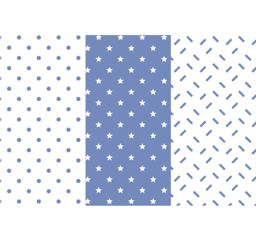 Blue stars children's bedroom Wallpaper - TenStickers