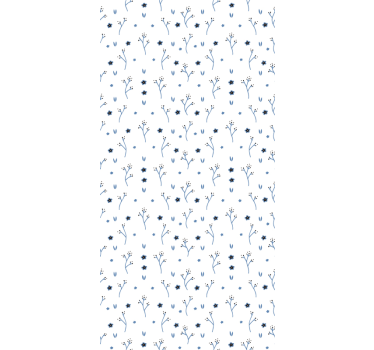 Nature Wallpaper light blue little flowers - TenStickers