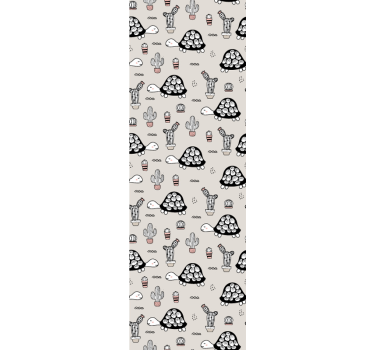 Cute turtle Bedroom Wallpaper - TenStickers