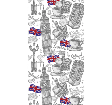 London elements  Vintage Wallpaper - TenStickers