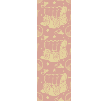 Cowboy and wagons kids wallpaper - TenStickers