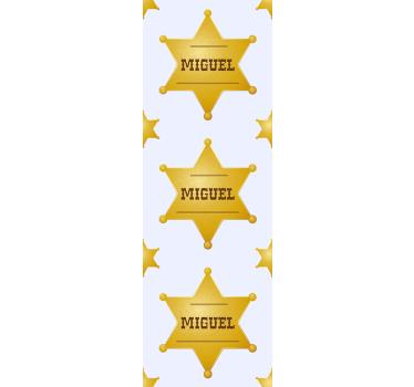 Sheriff badge with name Childrens Wallpaper - TenStickers