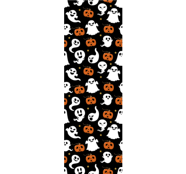 ornamental halloween ghosts Lounge Wallpaper - TenStickers