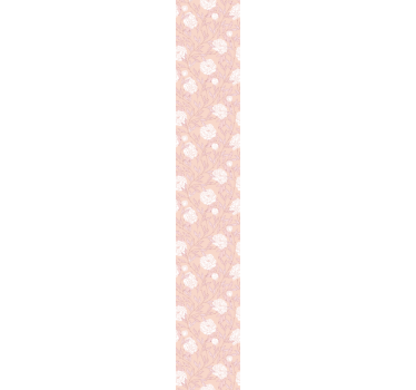 White roses vintage style leaves wallpaper - TenStickers