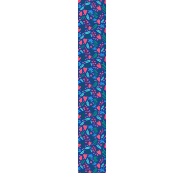 Strawberry pattern on blue background Kitchen Vinyl Wallpaper - TenStickers