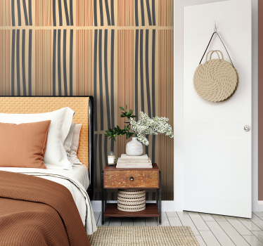 Boho stripes design living room wallpaper - TenStickers