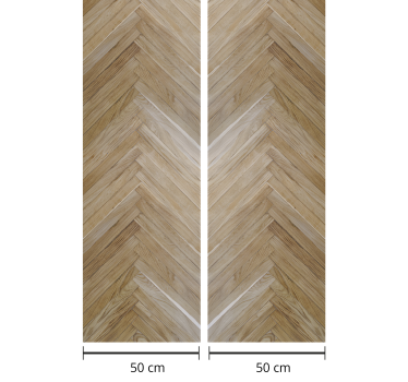 Warm brown herringbone pattern wood wallpaper - TenStickers