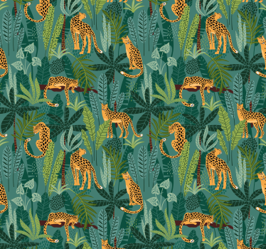 3 Leopard in Jungle theme wallpaper - TenStickers