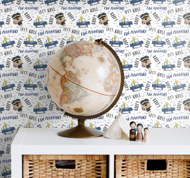 Adventure theme motif kids wallpaper - TenStickers