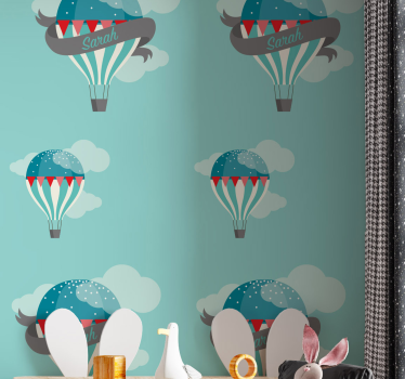 Balloon Adventure Theme kids wallpaper - TenStickers