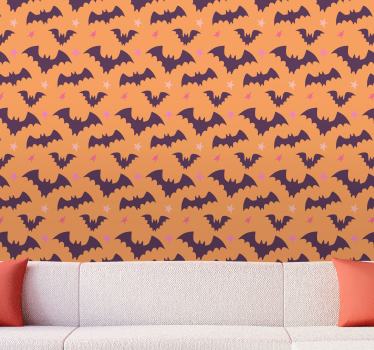 Bats Spooky Wallpaper - TenStickers