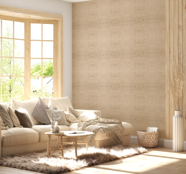 Beige fabric wallpaper for the Living room - TenStickers