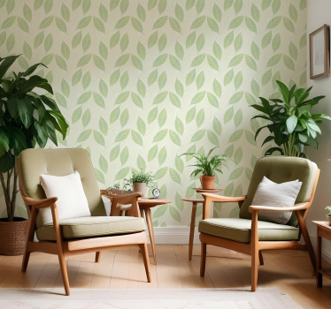 Big green leaves  leaves wallpaper - TenStickers