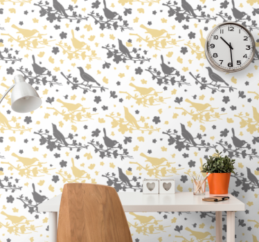 Bird Silhouette Patterns birds wallpaper - TenStickers