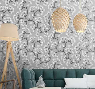 Classic style thin palm tree wallpaper - TenStickers