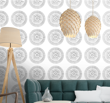 Creative doodle decorative elements contemporary wallpaper - TenStickers