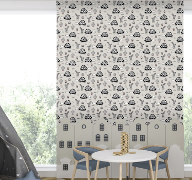 Cute turtle Bedroom Wallpaper - TenStickers