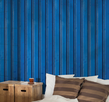 Dark blue textured striped wallpaper - TenStickers