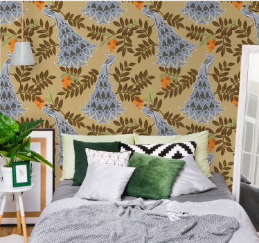 Elegant fowl design birds wallpaper - TenStickers