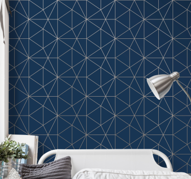 Geometric triangle prism Lounge Wallpaper - TenStickers
