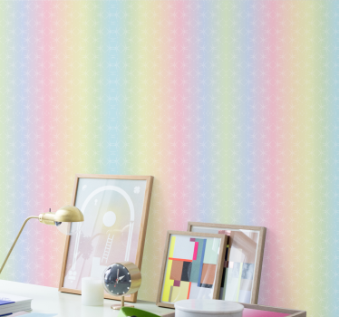 Glitter rainbow sky Cool abstract wallpaper - TenStickers