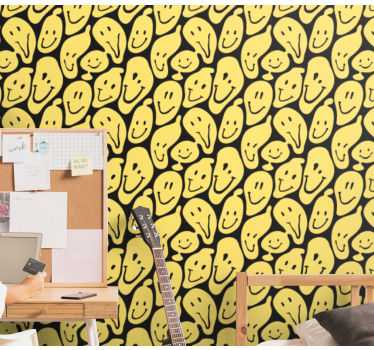 Graffiti smiley faces wallpaper paintings - TenStickers