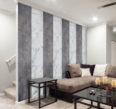 Grey marble  Marble Effect Wallpaper - TenStickers