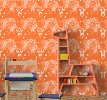 Horseshoe Childrens Wallpaper - TenStickers