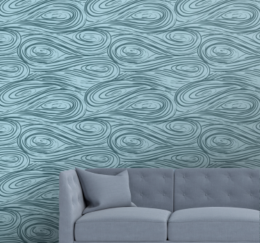 Japandi structure imitation  contemporary wallpaper - TenStickers