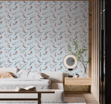 Japanese Nature birds wallpaper - TenStickers