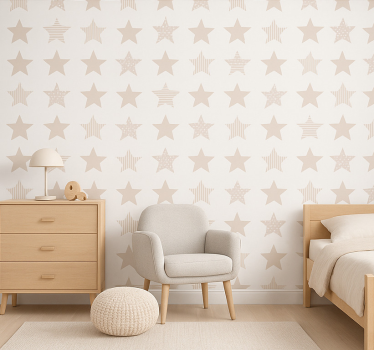 Kids star pattern kids wallpaper - TenStickers