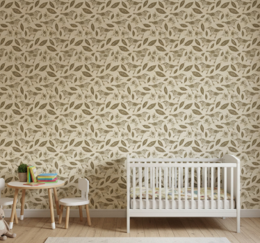 Kids wallpaper birds in nature and plants - TenStickers