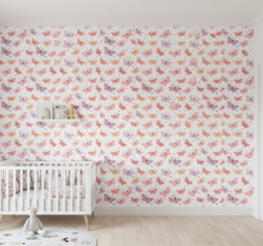 Kids wallpaper butterflies in flight - TenStickers