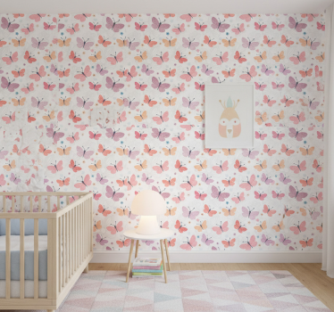 Kids wallpaper butterfly design - TenStickers