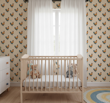 Kids wallpaper charming rooster design - TenStickers