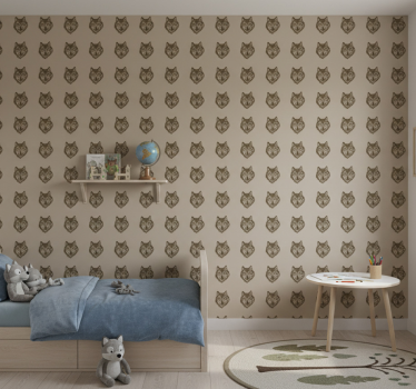 Kids wallpaper european wolf design - TenStickers