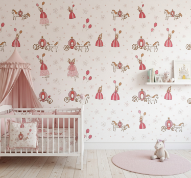 Kids wallpaper fairy tale princess - TenStickers