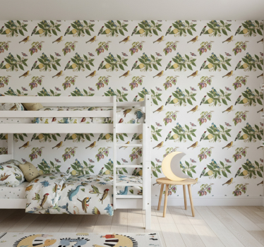 Kids wallpaper fruit thieves in nature - TenStickers