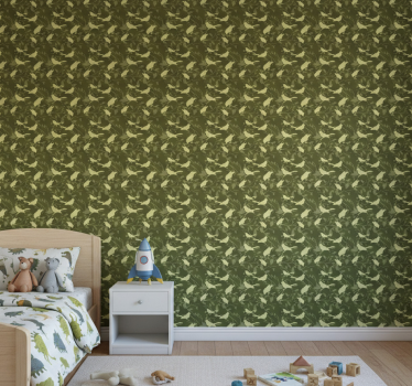 Kids wallpaper in green victorian style - TenStickers