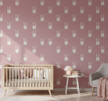 Kids wallpaper in pink boho pattern - TenStickers