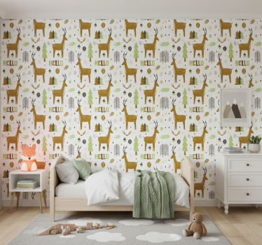 Kids wallpaper nordic forest welcome - TenStickers