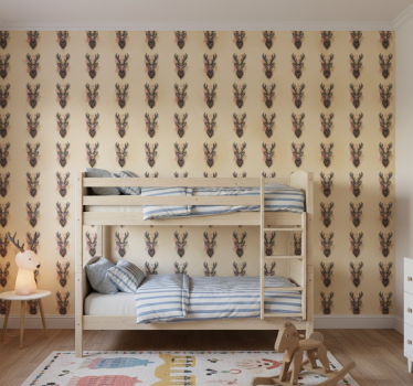 Kids wallpaper roe deer design - TenStickers