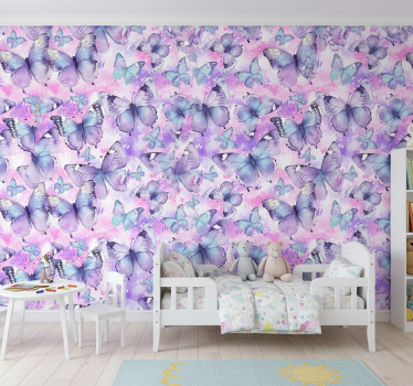 Kids wallpaper splash design - TenStickers