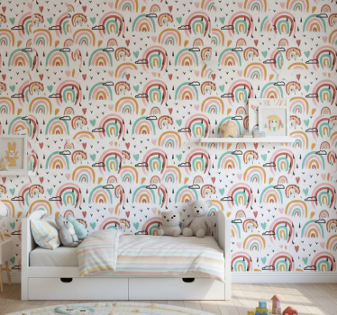 Kids wallpaper vibrant rainbow design - TenStickers