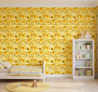Kids wallpaper yello savannah design - TenStickers