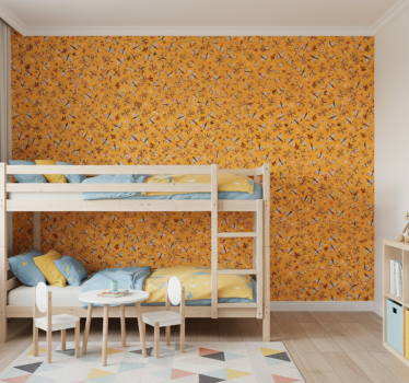Kids wallpaper yello traditional design - TenStickers