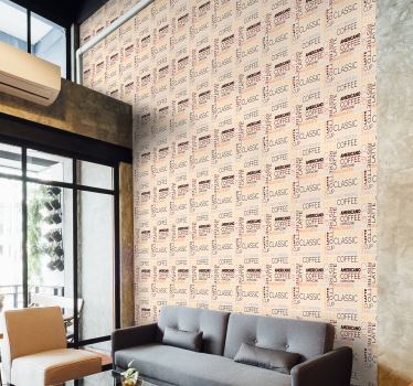 Letter wallpaper hot drinks coffee - TenStickers