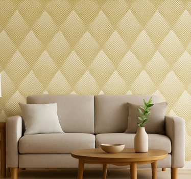 Living room wallpaper abstract gold triangle - TenStickers