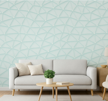 Living room wallpaper abstract triangle pattern - TenStickers