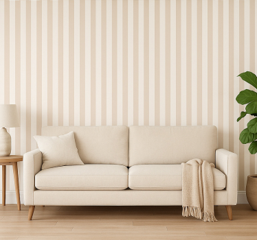 Living room wallpaper beige striped wallpaper - TenStickers